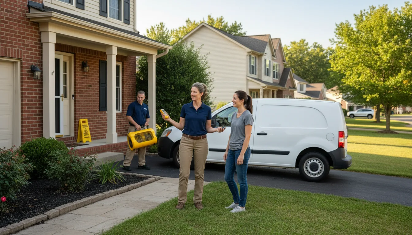 Residential water damage restoration in Freeland, PA